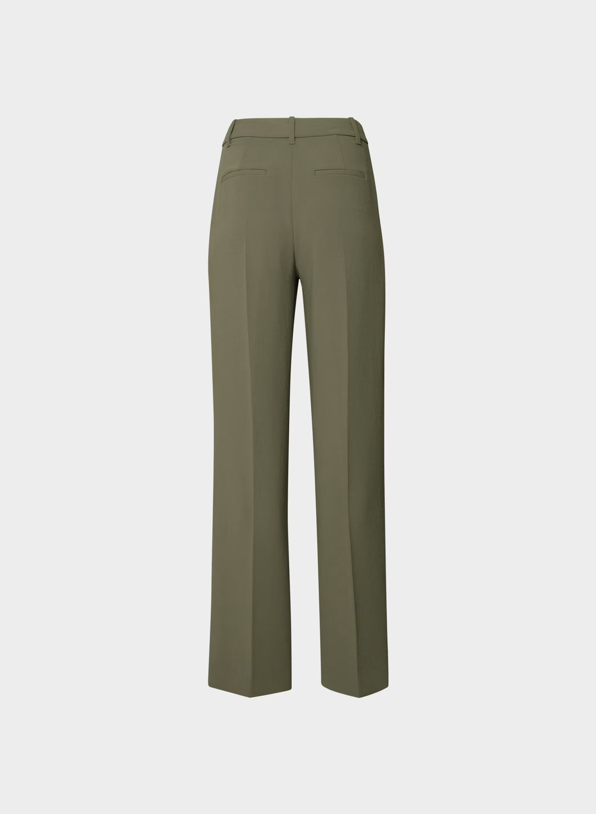 High-Rise Wide-Leg Crepe Trousers - Sand