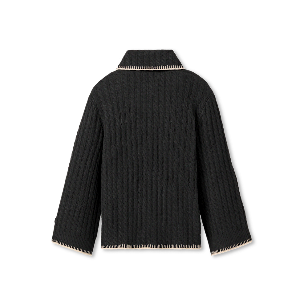 Women's Cable Knit Quarter-Zip Sweater - Oatmeal
