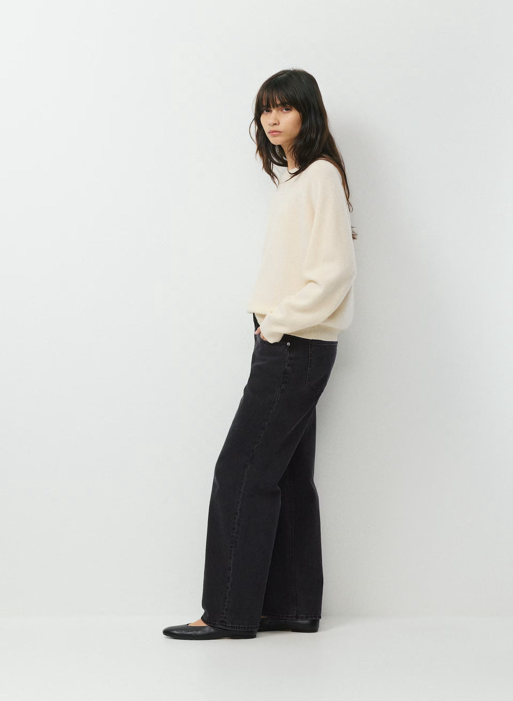 Wool Cashmere Raglan Sweater - Olive