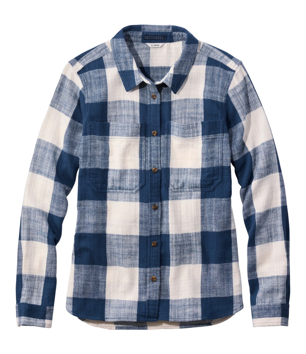 Women's Brushed Cotton Flannel Shirt - Natural