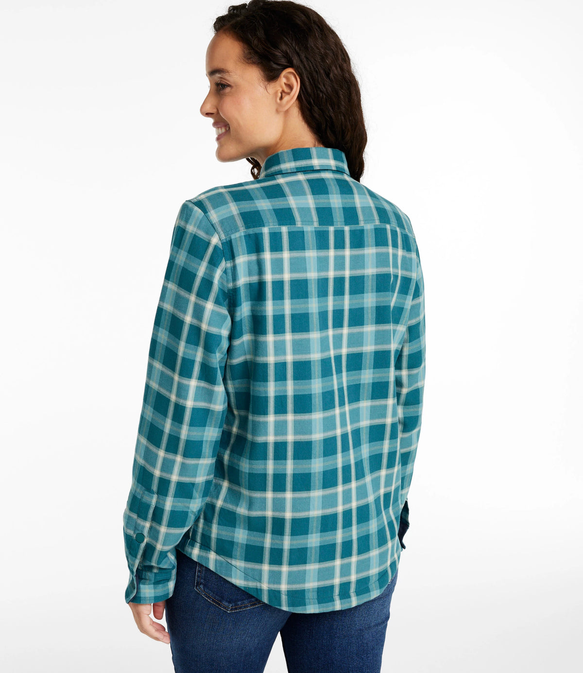 Women's Fleece-Lined Flannel Snap Shirt - Red Plaid