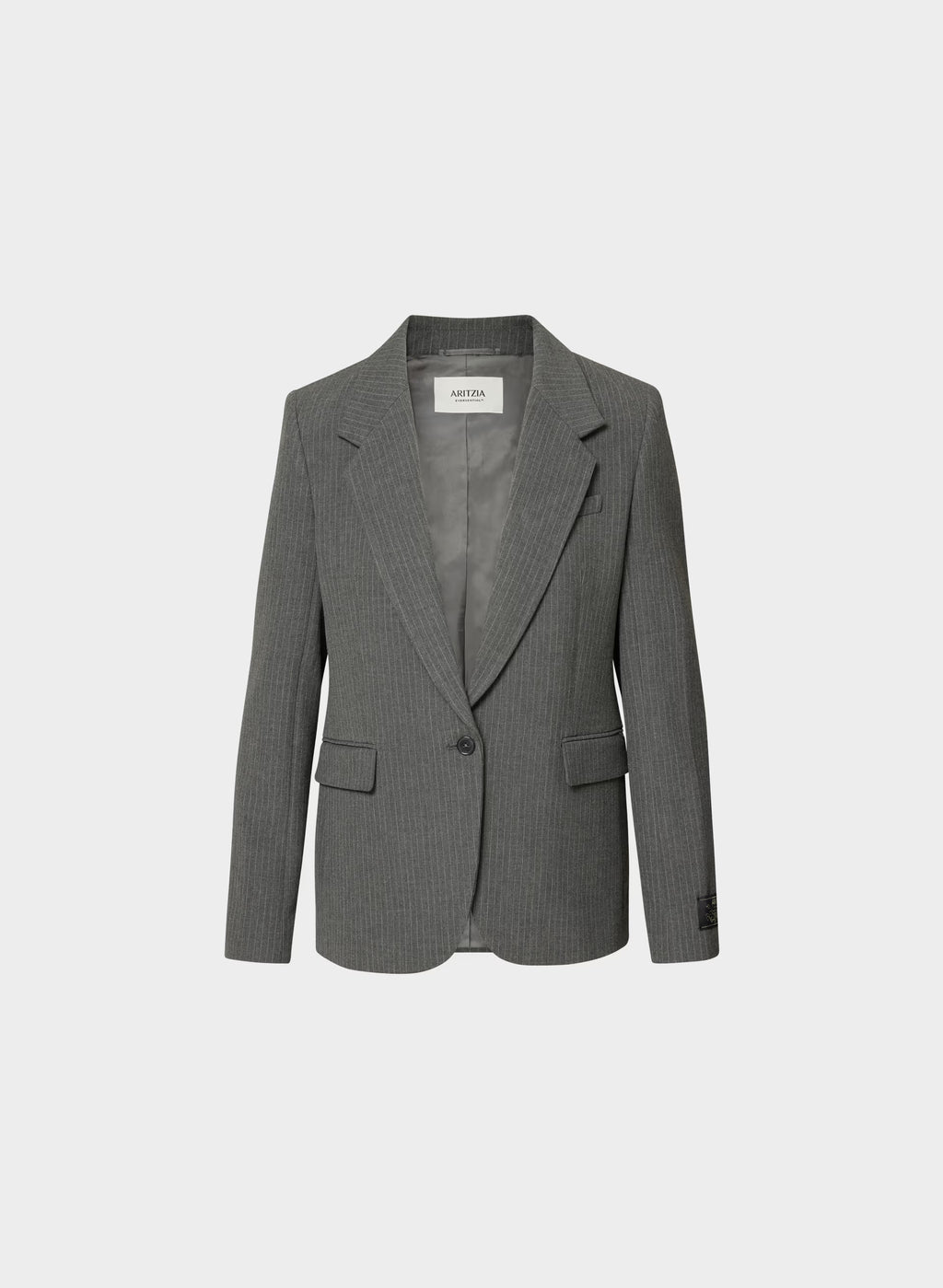 Single-Breasted Stretch Blazer - Check