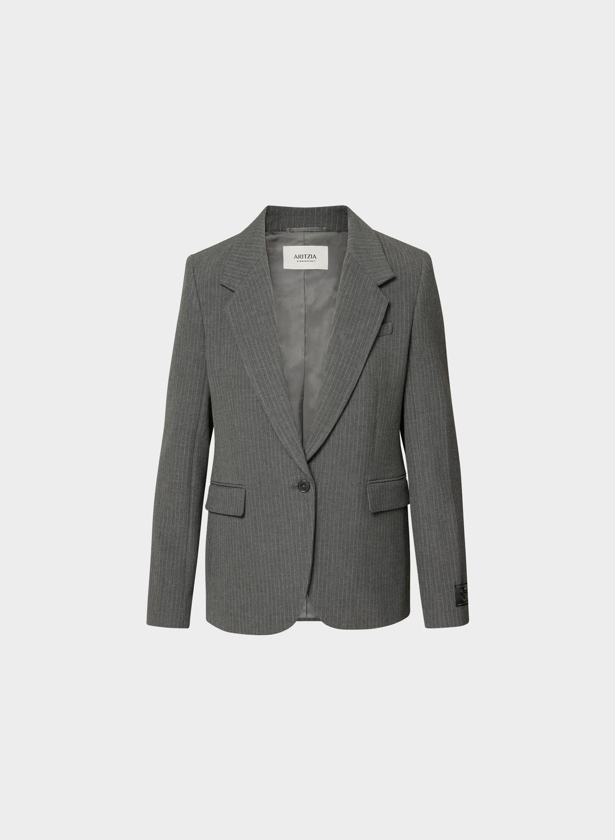 Single-Breasted Stretch Blazer - Check