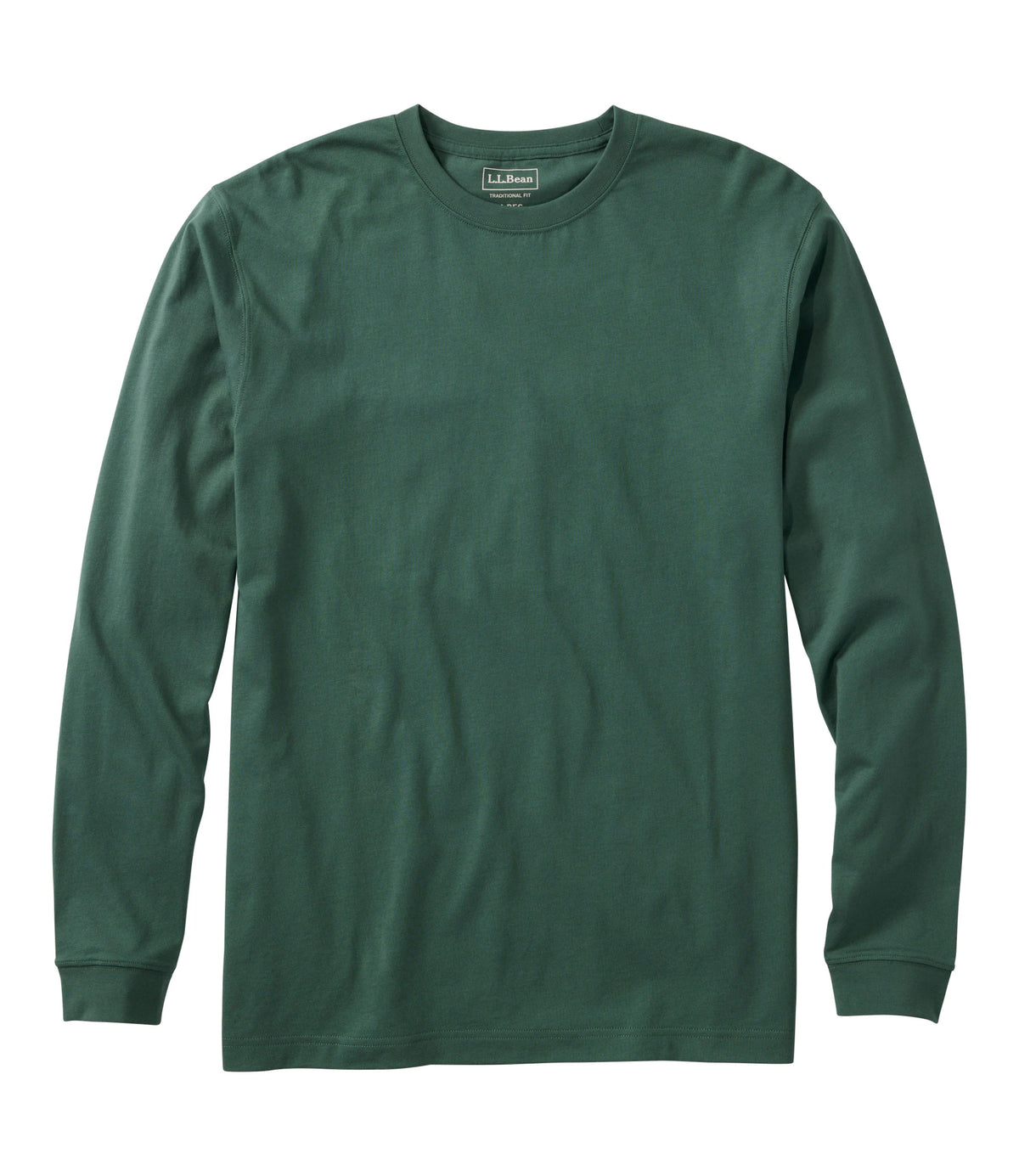 Men's Long-Sleeve Cotton Crewneck T-Shirt - Black