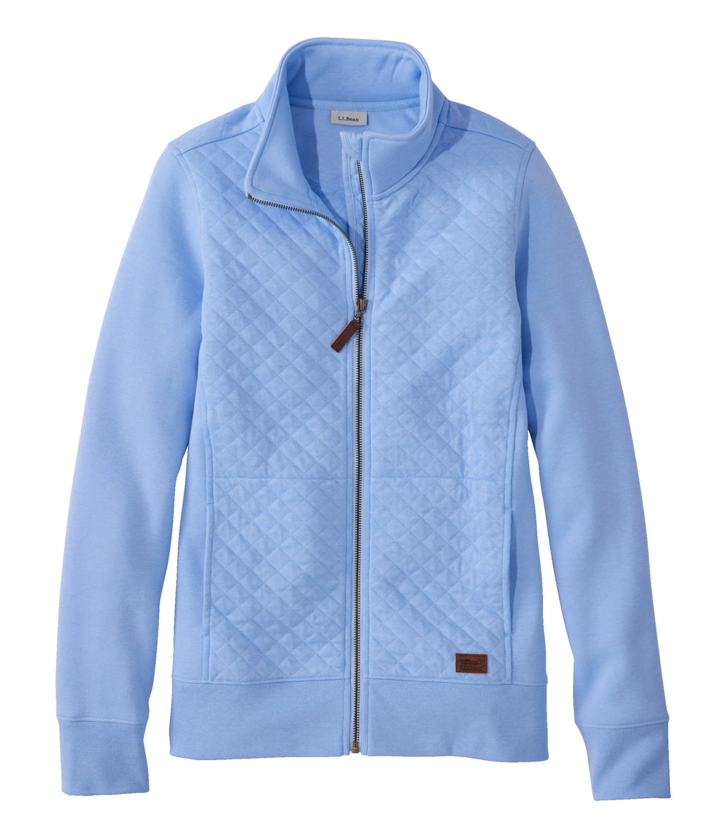 Women's Quilted Full-Zip Sweatshirt - Sea Green
