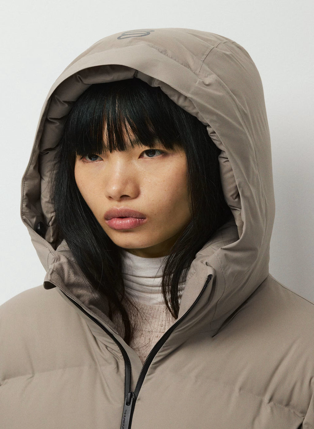 Waterproof Long Down Puffer Coat - Gray