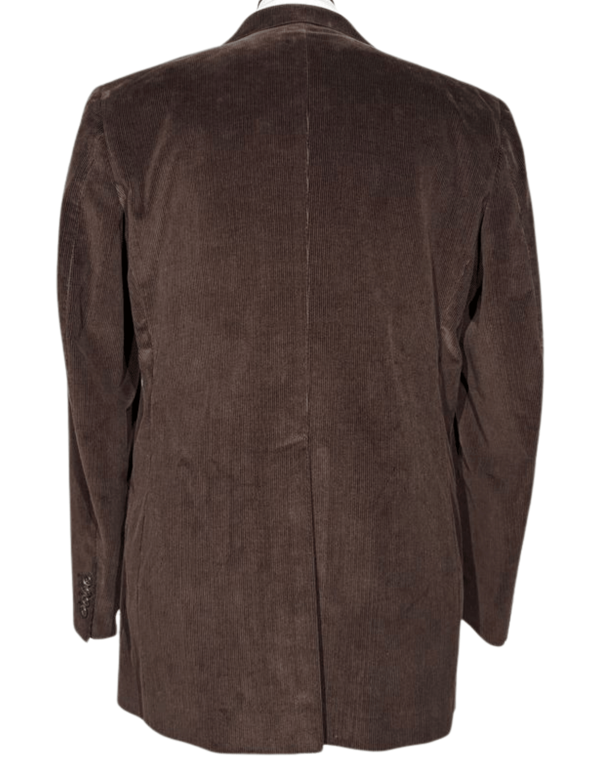 Men's Brown Corduroy Notch Lapel Slim Fit 3-Button Cotton Suit