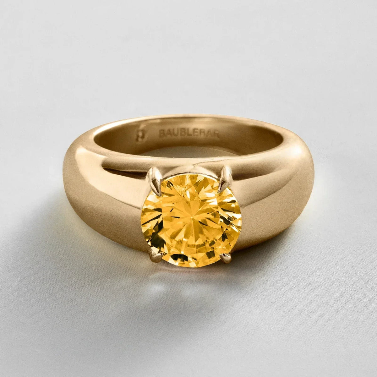 Custom Gold-Plated Birthstone Band Ring