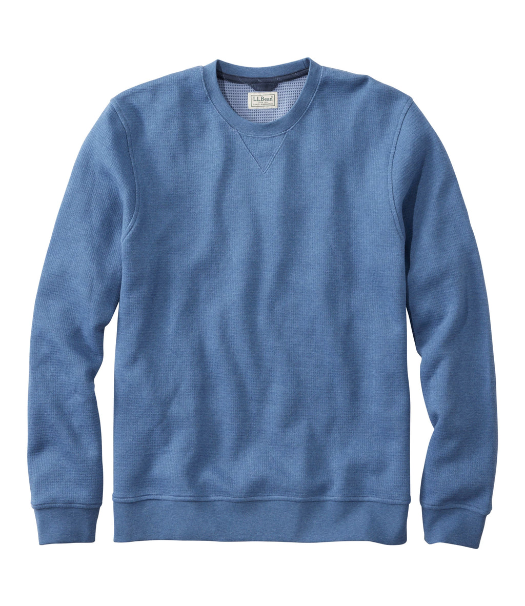 Men's Waffle Knit Crewneck Sweatshirt - Blue