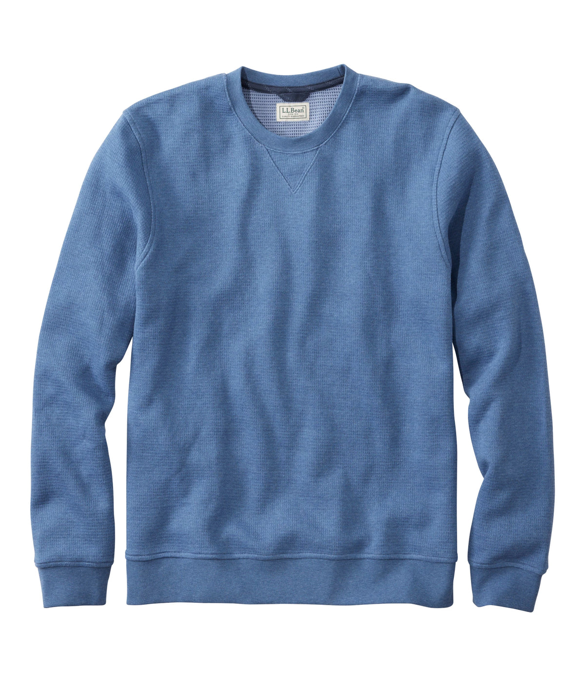 Men's Waffle Knit Crewneck Sweatshirt - Blue