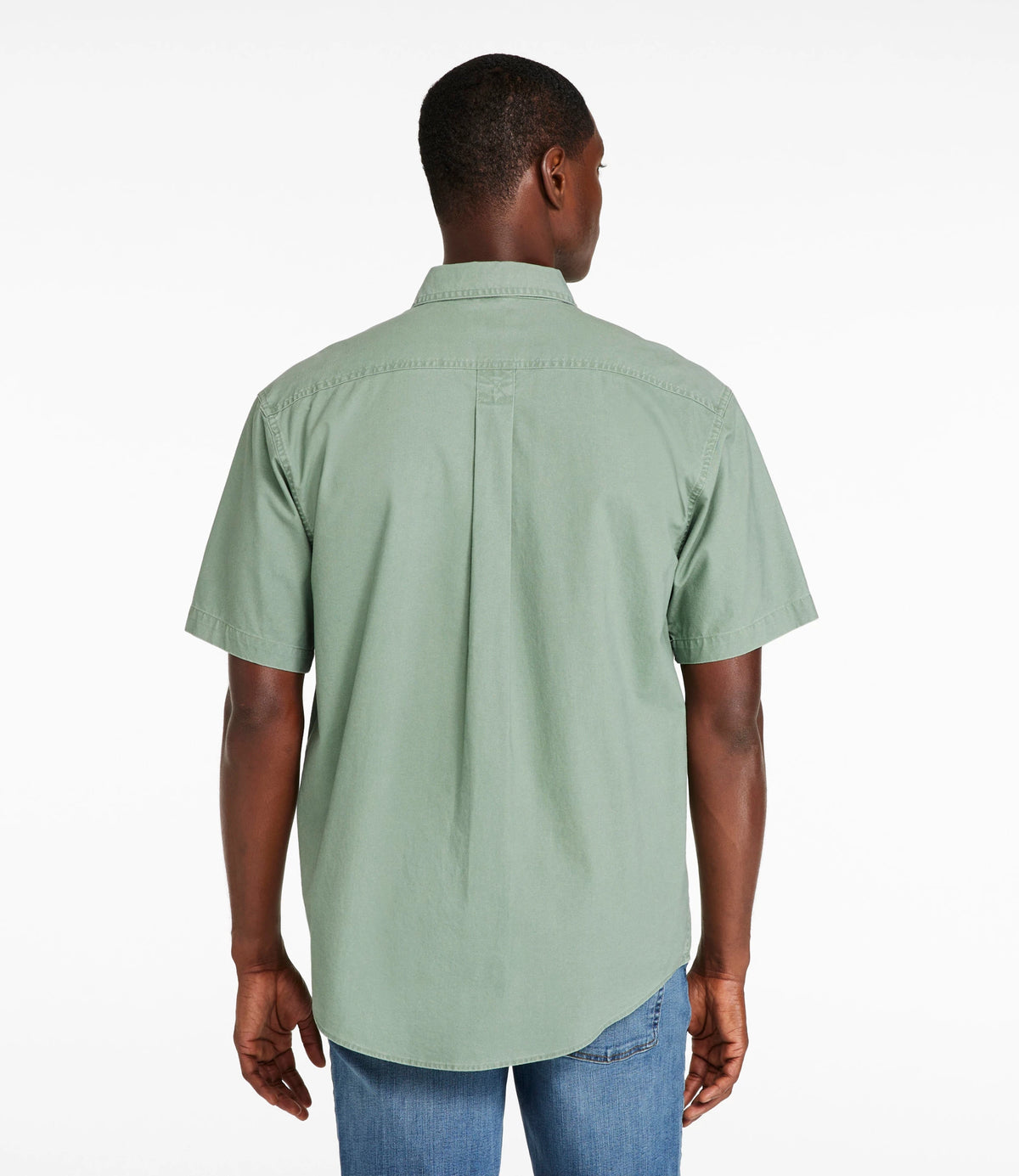 Men's Short Sleeve Canvas Shirt - Green