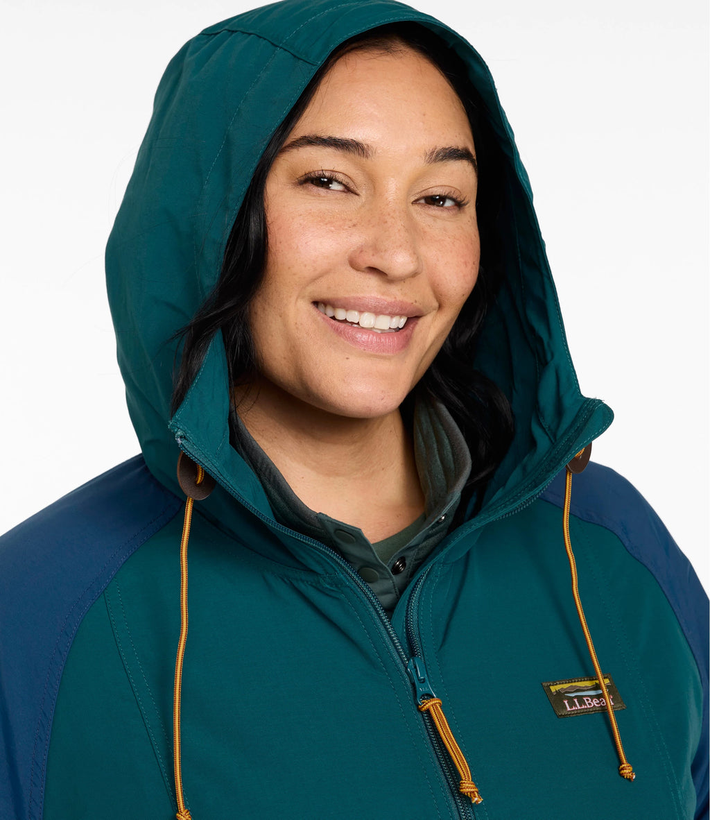 Women's Hooded Windbreaker Jacket - Green