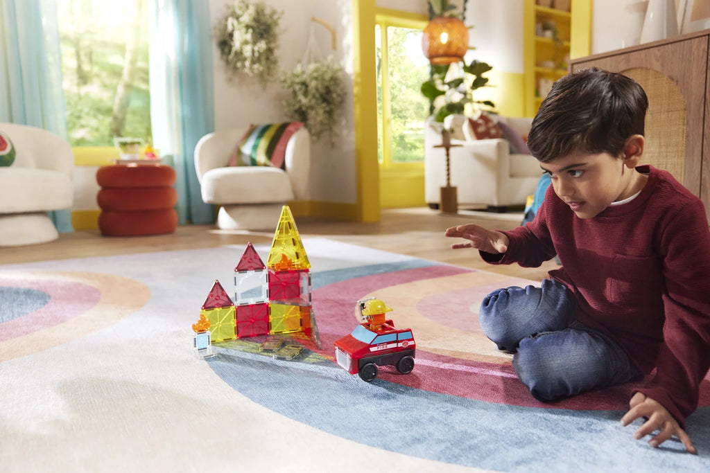 Fire Rescue Magnetic Building Set - 27 Pieces