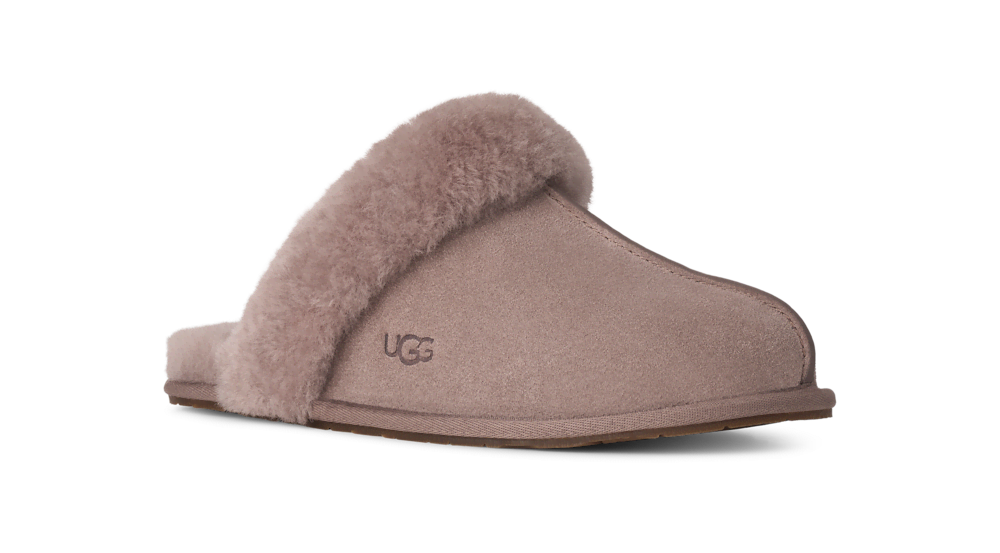 Women's Suede Sheepskin Slide Slipper - Espresso