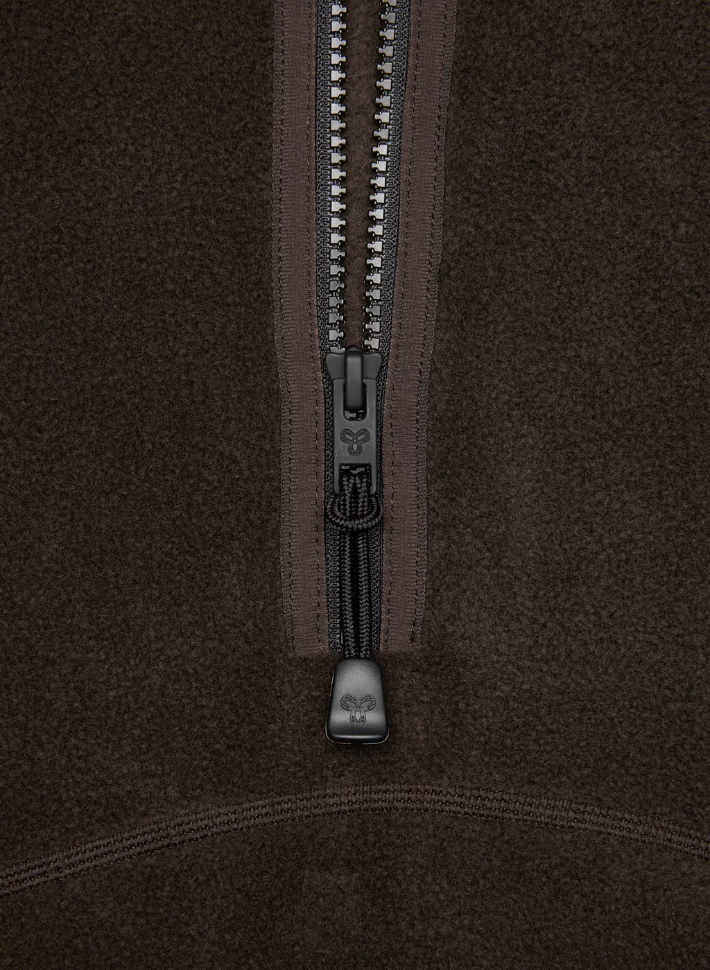 Oversized Half-Zip Microfleece Pullover - Gray