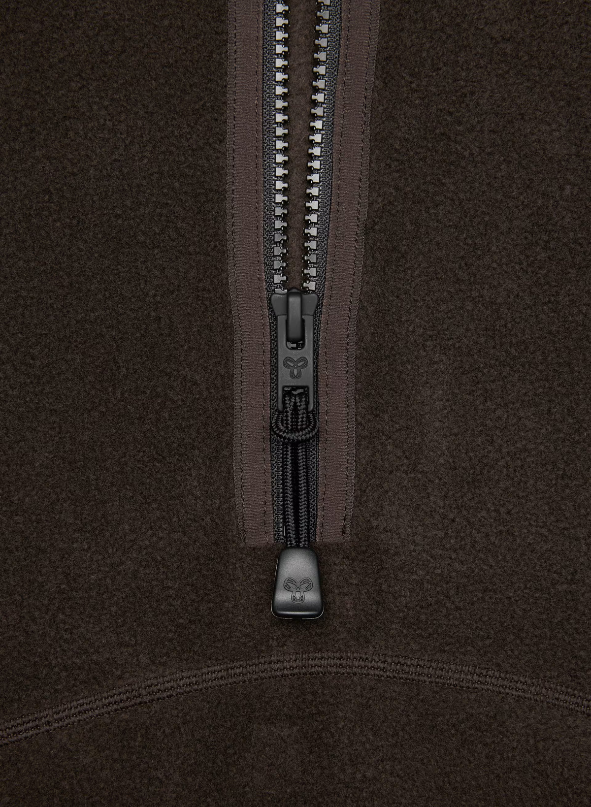 Oversized Half-Zip Microfleece Pullover - Gray