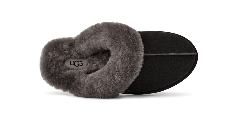 Women's Suede Sheepskin Slide Slipper - Espresso