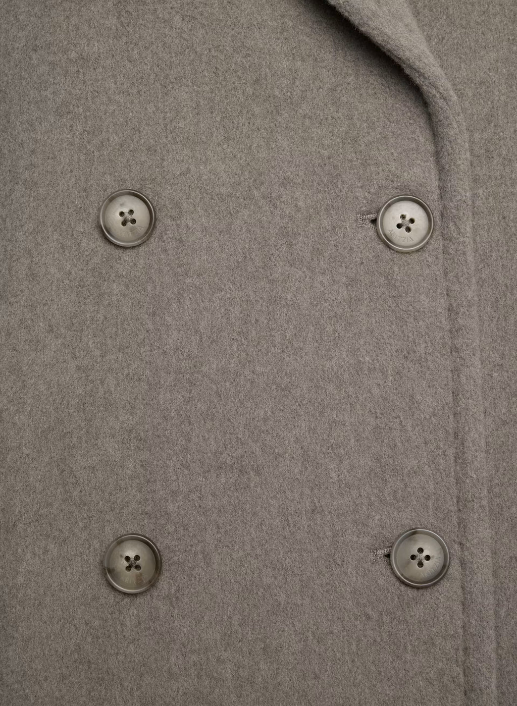 Double-Breasted Wool Cashmere Coat - Herringbone