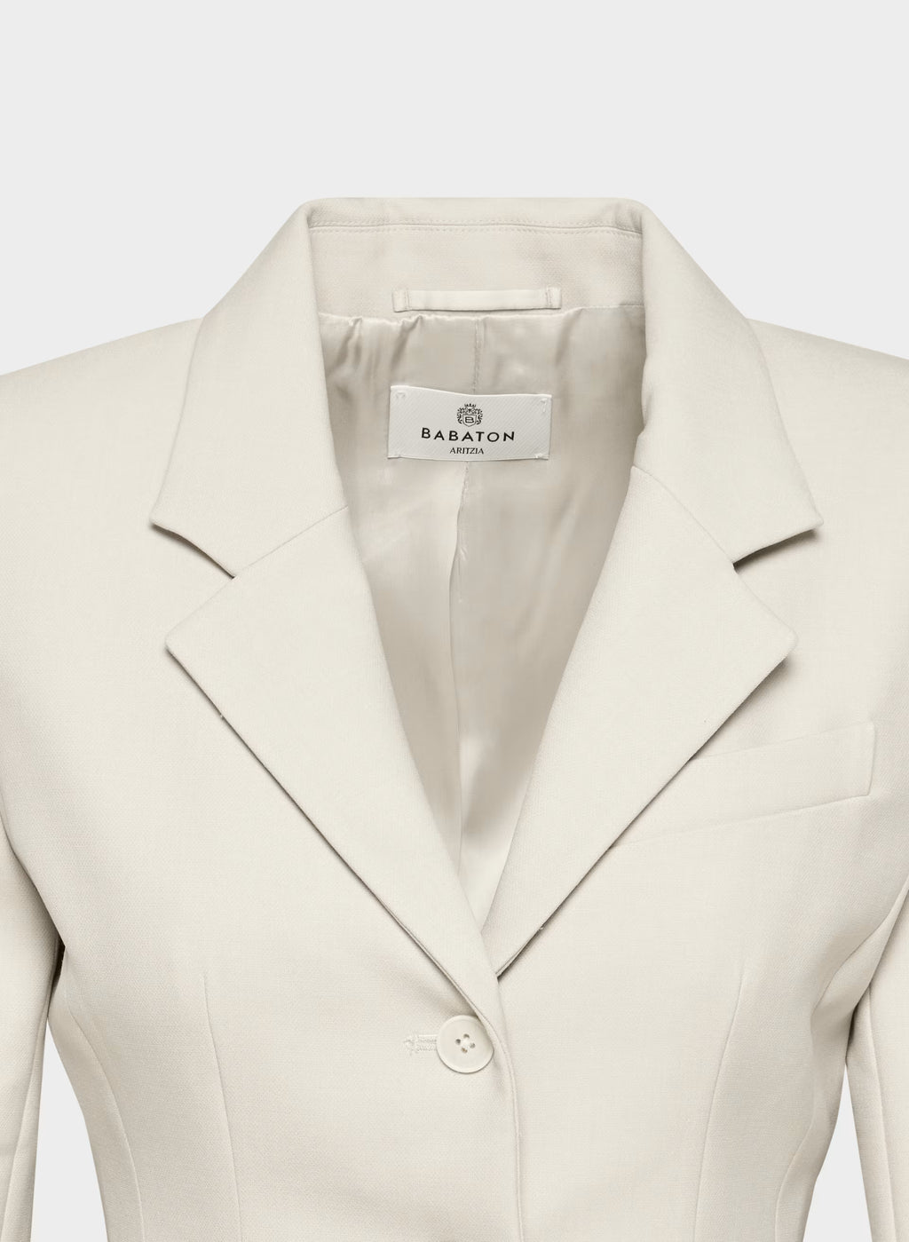 Single-Breasted Stretch Blazer - Brown Check