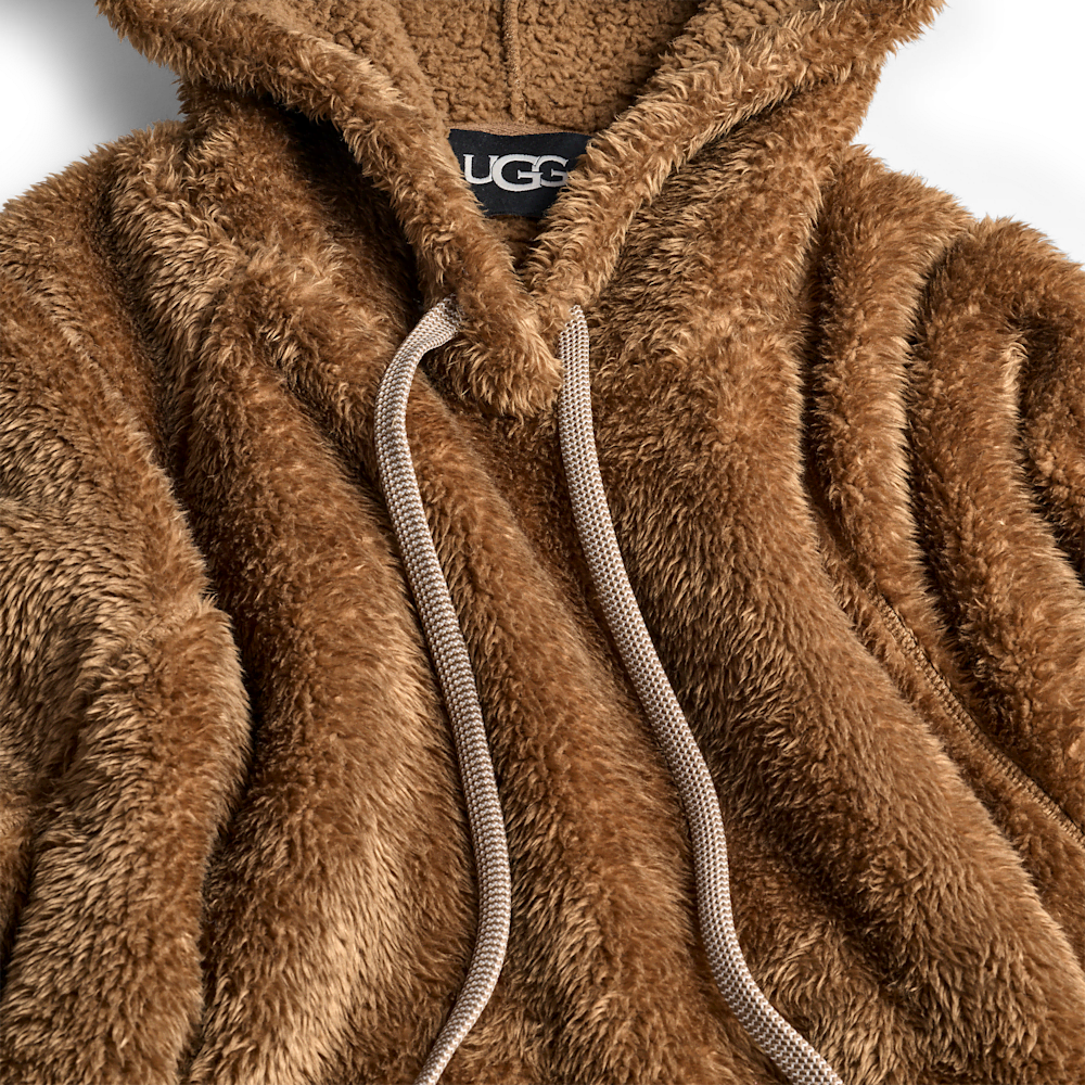 Women's Oversized Fleece Hoodie - Coffee Grounds