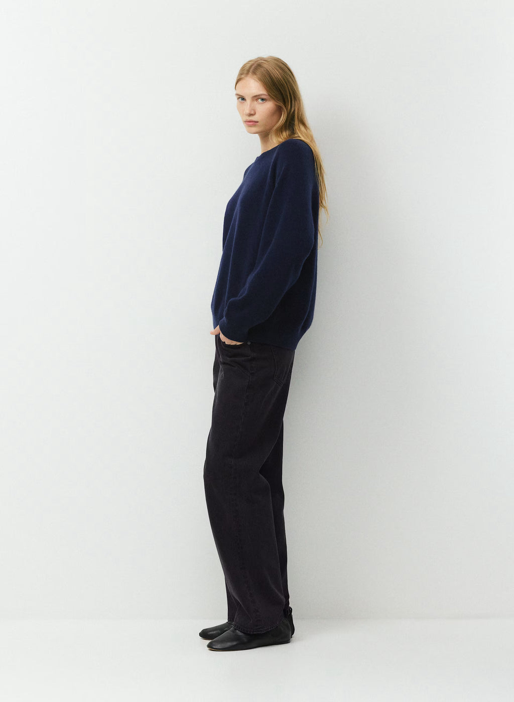 Wool Cashmere Raglan Sweater - Olive