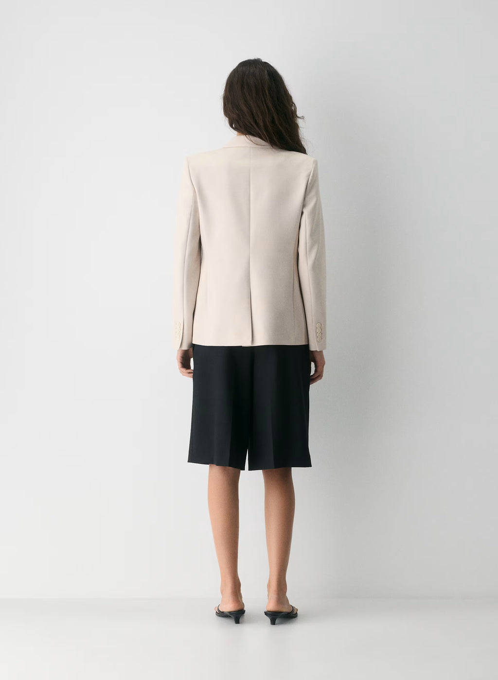 Single-Breasted Stretch Blazer - Check