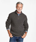Men's Organic Cotton Waffle Quarter-Zip Sweater