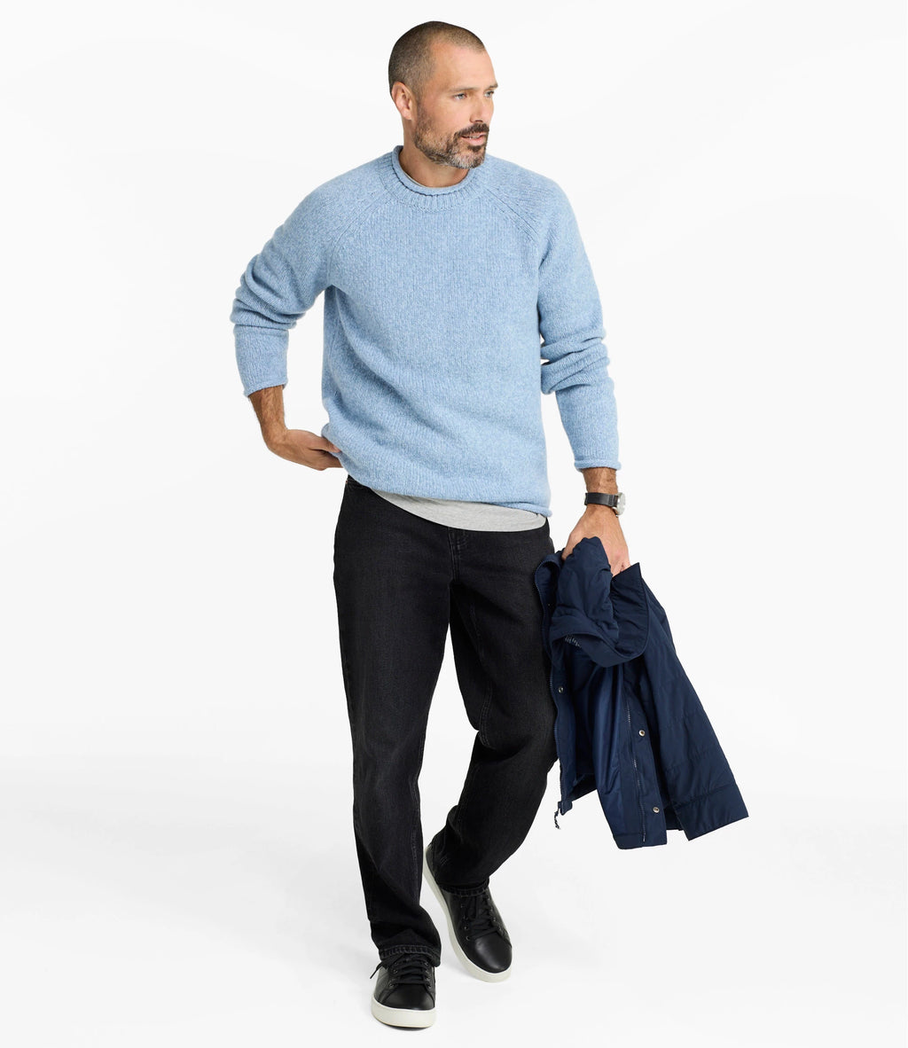 Men's Lambswool Rollneck Sweater - Natural