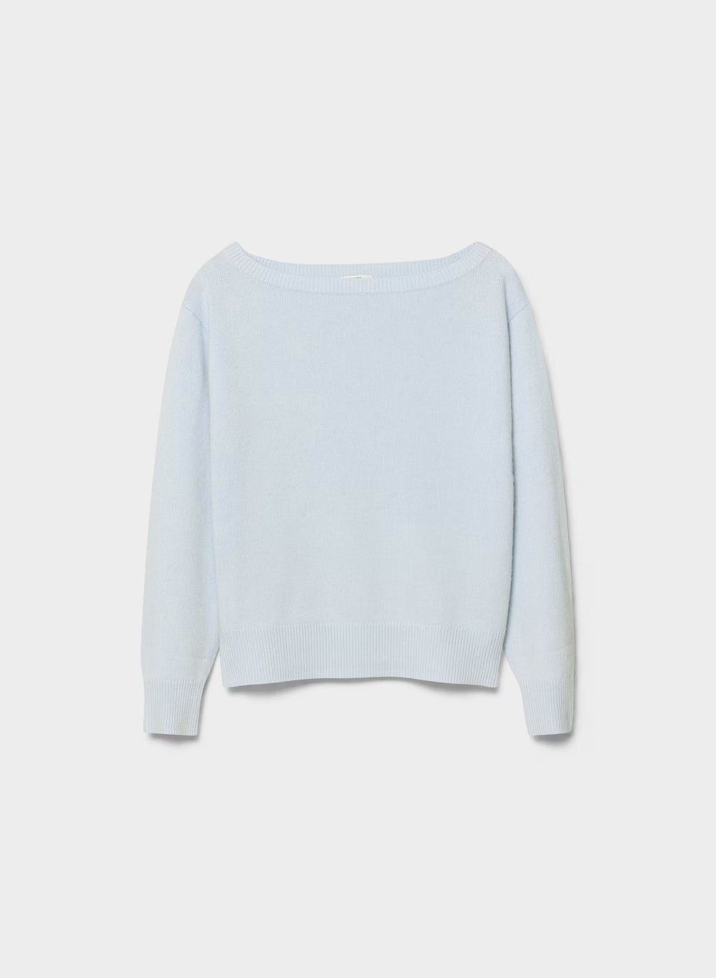 Cashmere Boatneck Sweater - Heather Gray