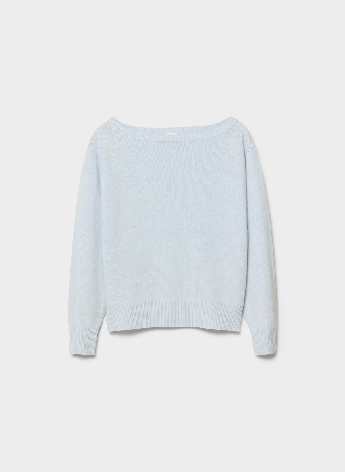 Cashmere Boatneck Sweater - Heather Gray