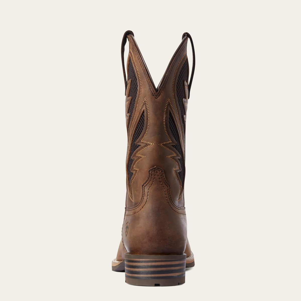 Vented Leather Western Riding Boot - Tan
