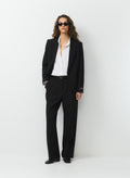 Single-Breasted Stretch Blazer - Check