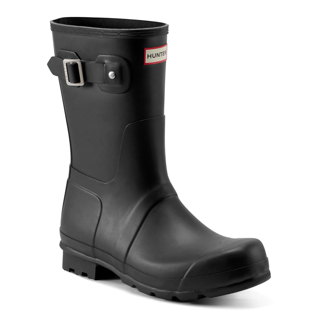 Men's Short Rubber Rain Boots - Black