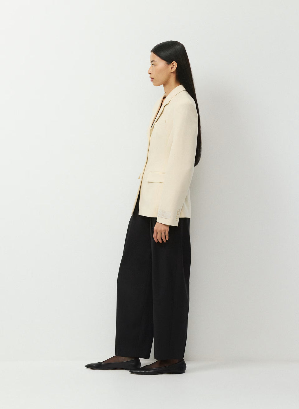Single-Breasted Stretch Blazer - Brown Check