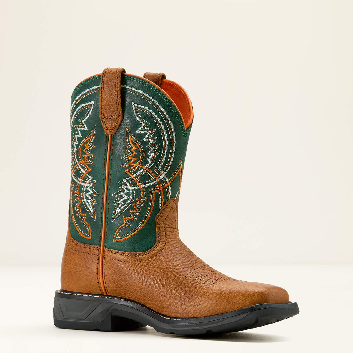 Kids' Wide Square Toe Western Boots - Tan