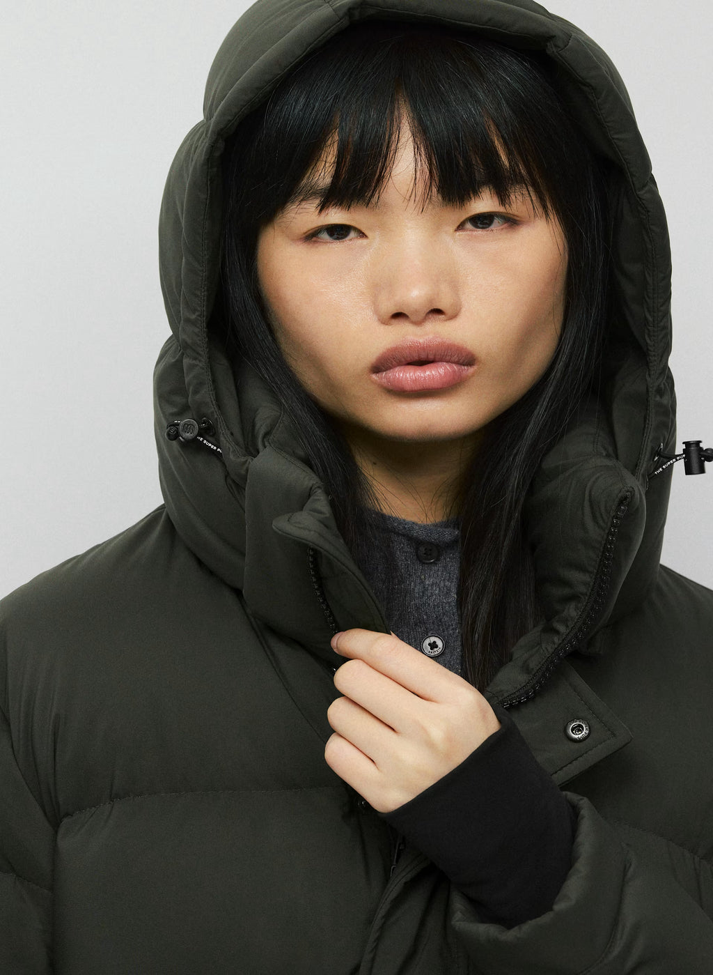 Long Down Puffer Jacket - Blue