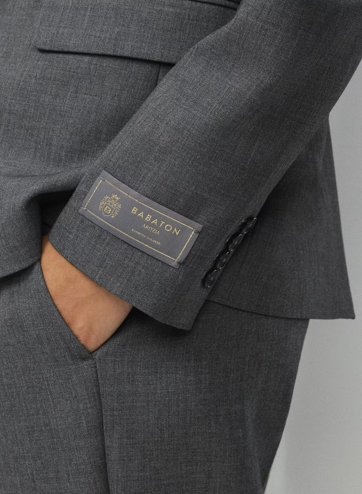Single-Breasted Stretch Blazer - Check