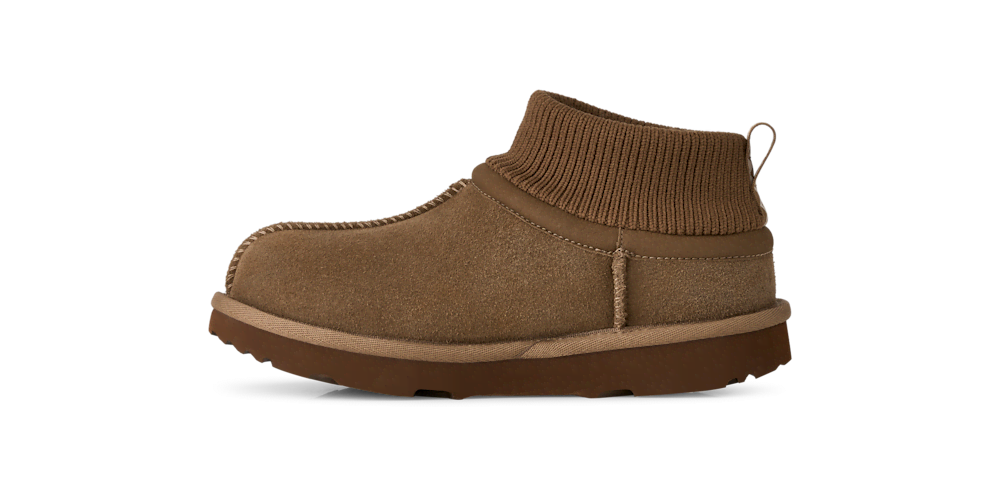Kids' Suede Stretch Cuff Boot - Mustard