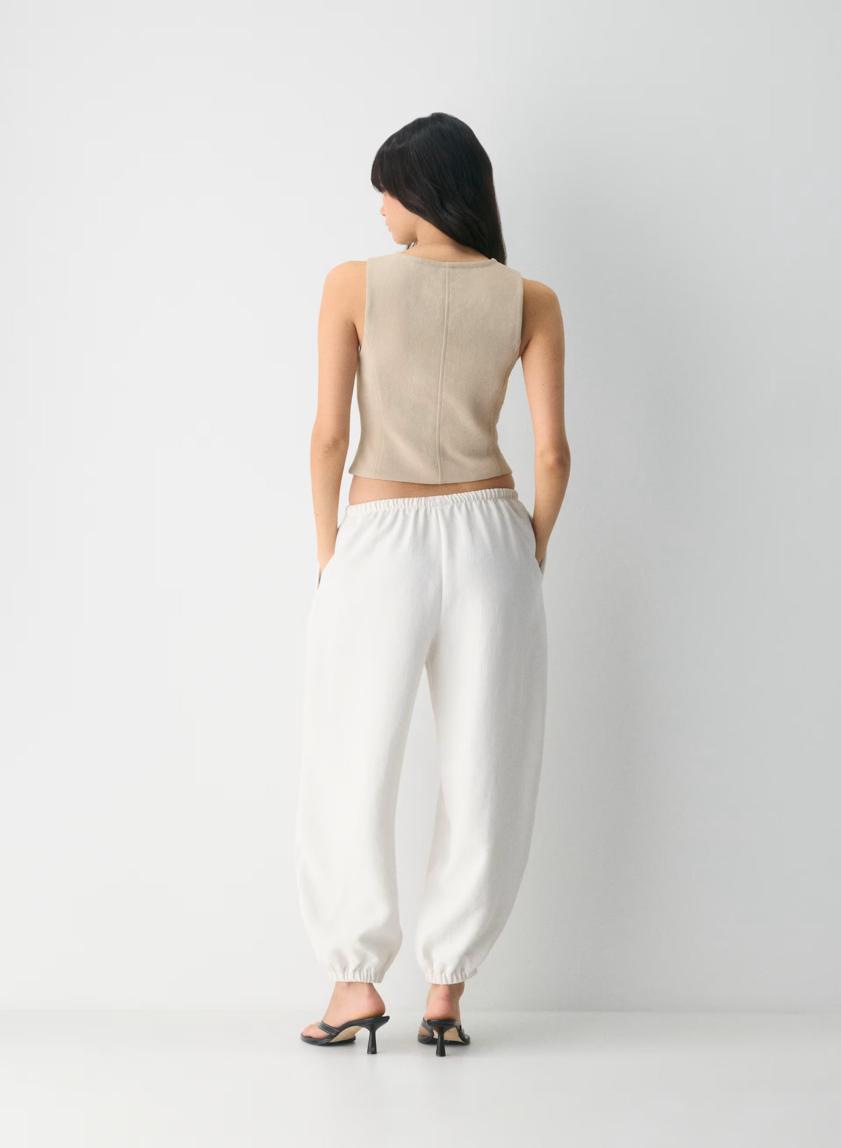 Lined Tailored Suit Vest - Olive