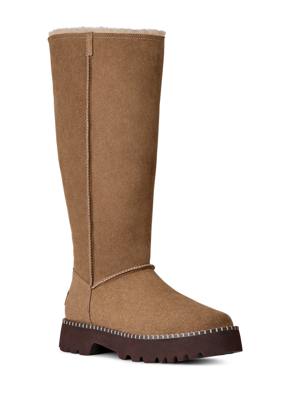 Women's Suede Platform Tall Boot - Blue