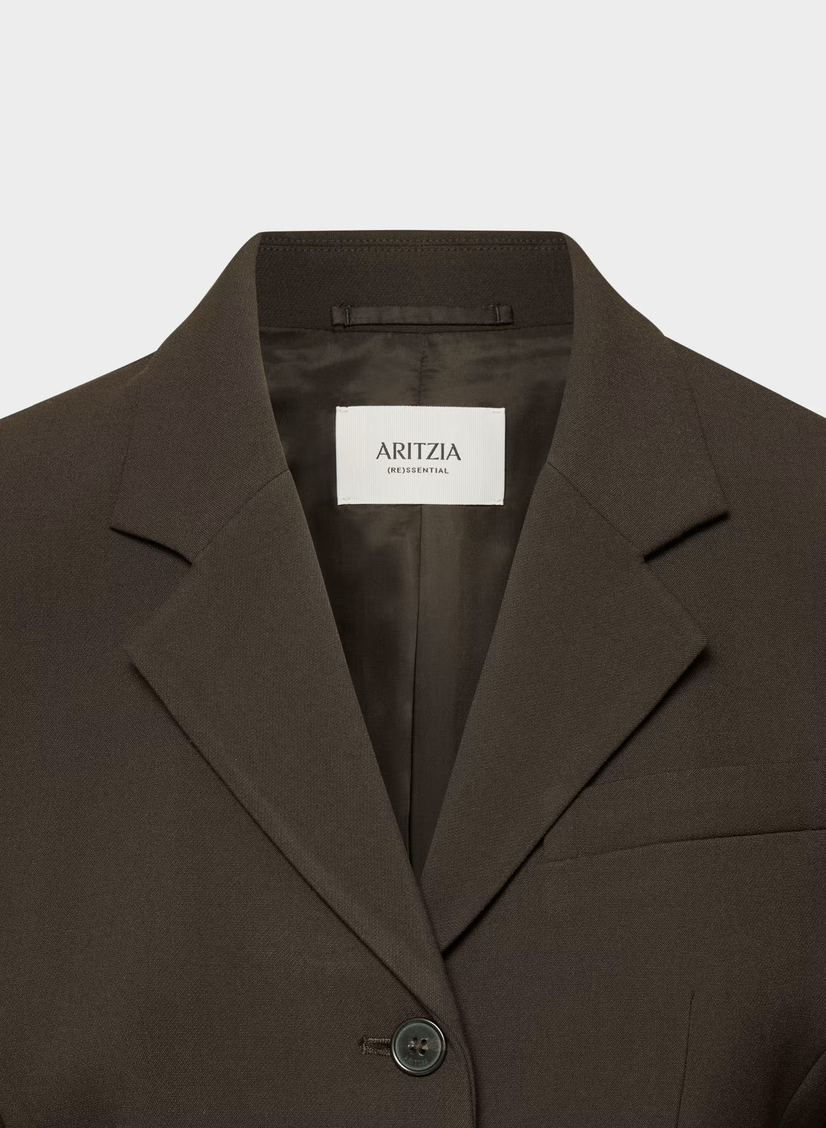 Single-Breasted Stretch Blazer - Brown Check