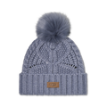 Women's Cable Knit Pom Beanie - Blue