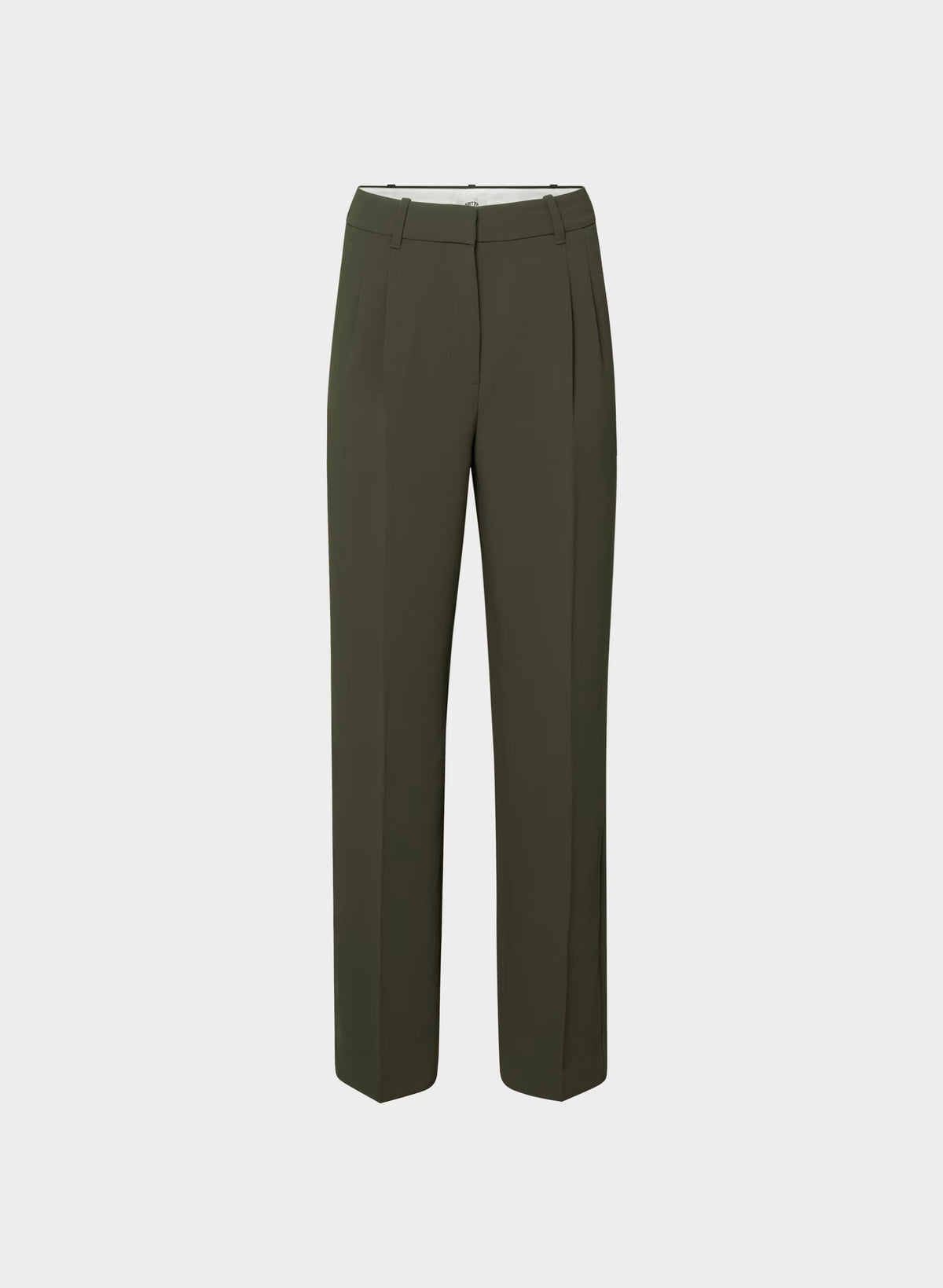 High-Rise Wide-Leg Crepe Trousers - Sand