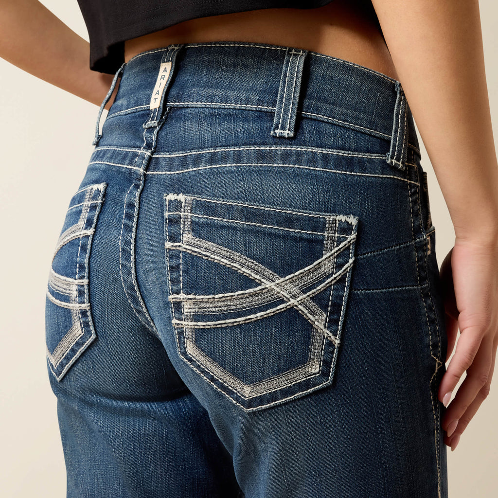 Women's Mid-Rise Stretch Straight Jeans - Dresden