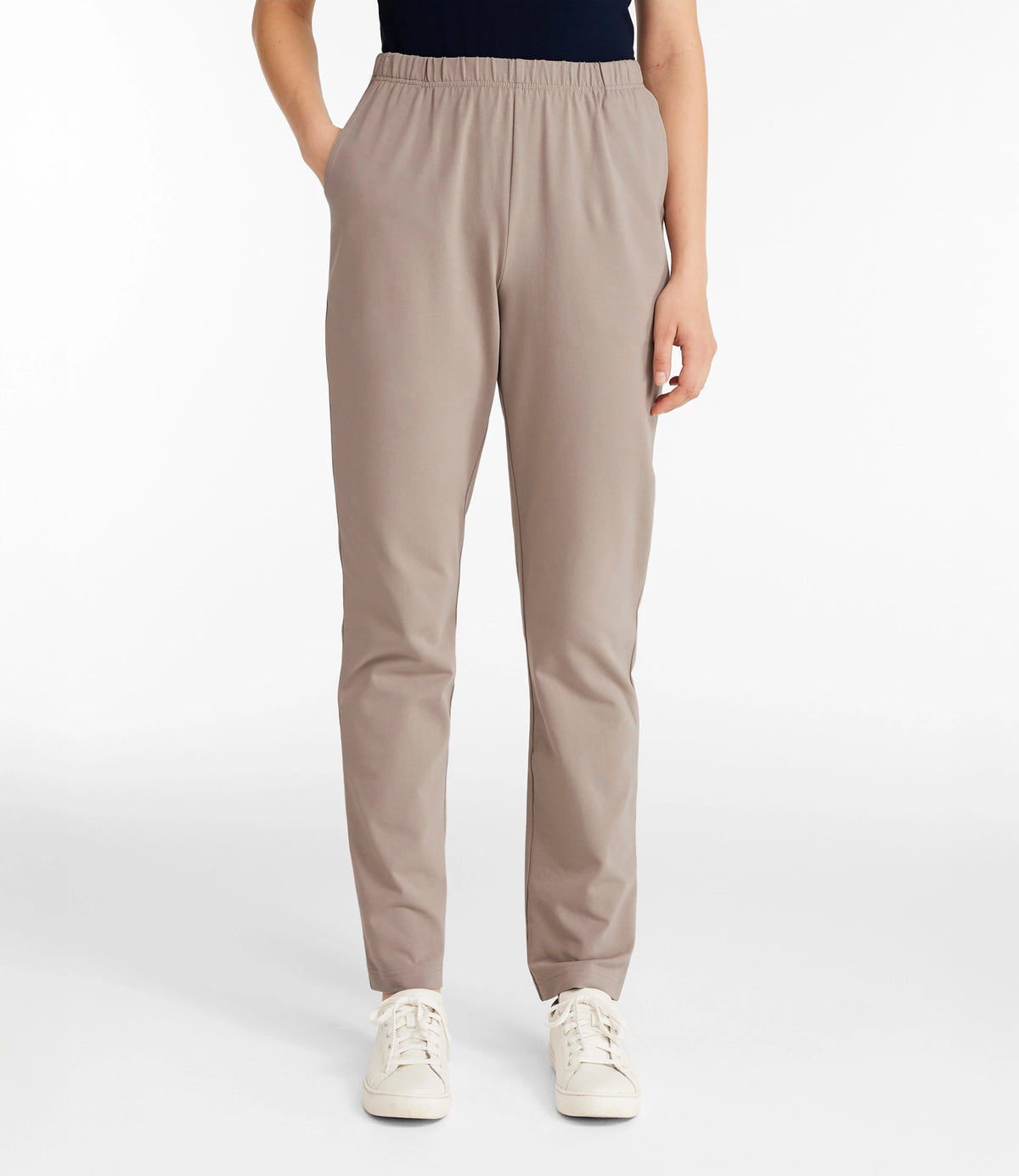 Women's High-Rise Stretch Tapered Pants - Taupe