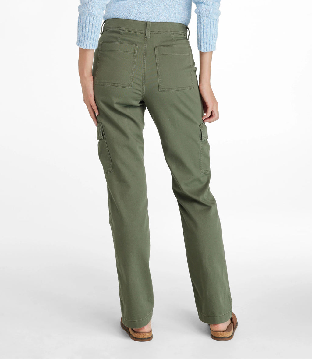 Women's Mid-Rise Stretch Cargo Pants - Olive