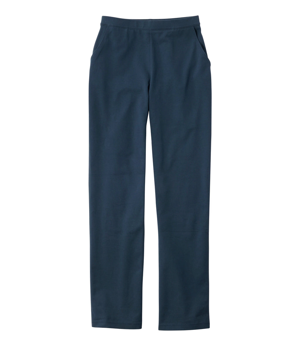 Women's High-Rise Straight-Leg Knit Pants - Black