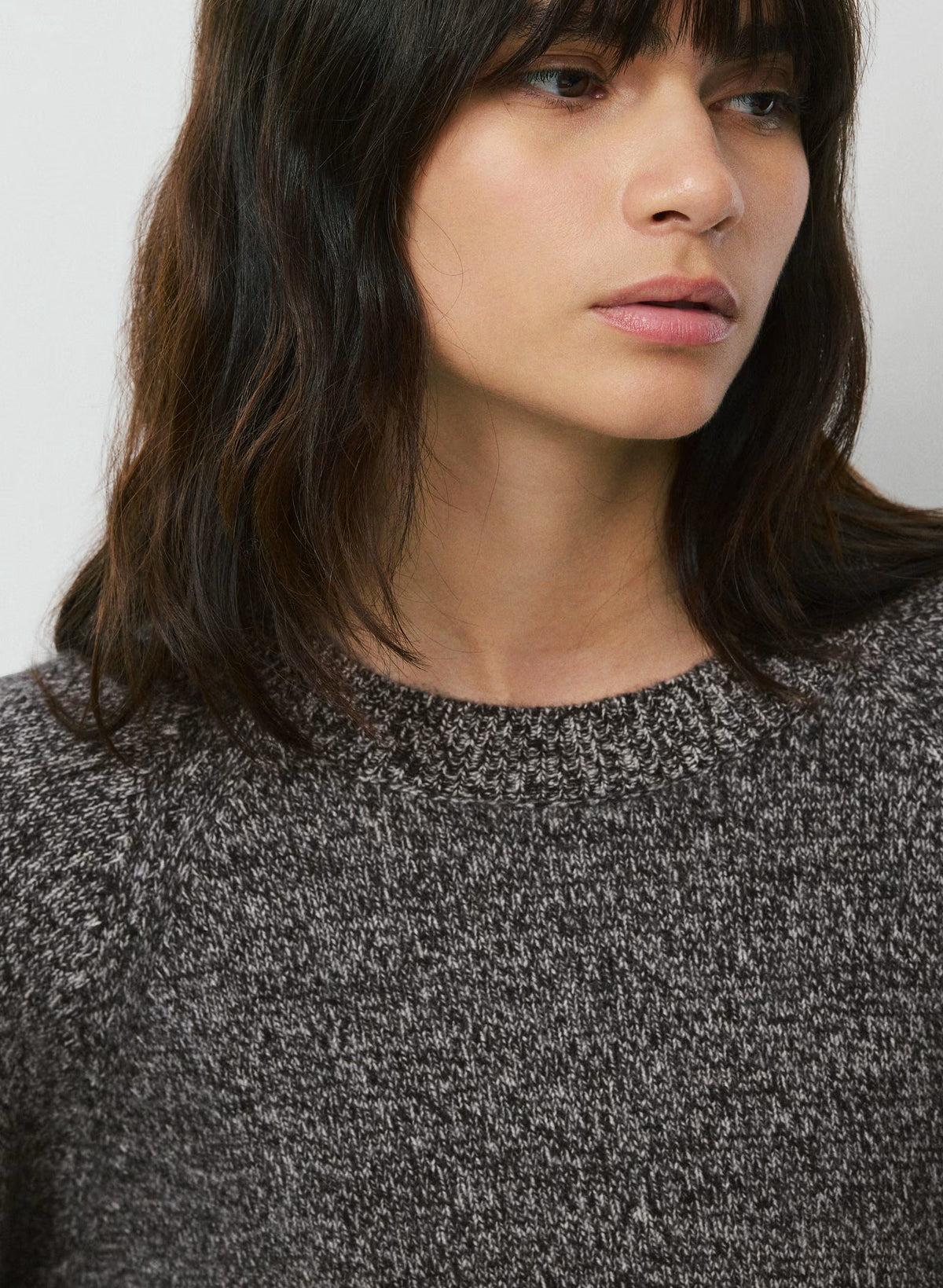 Wool Cashmere Raglan Sweater - Olive