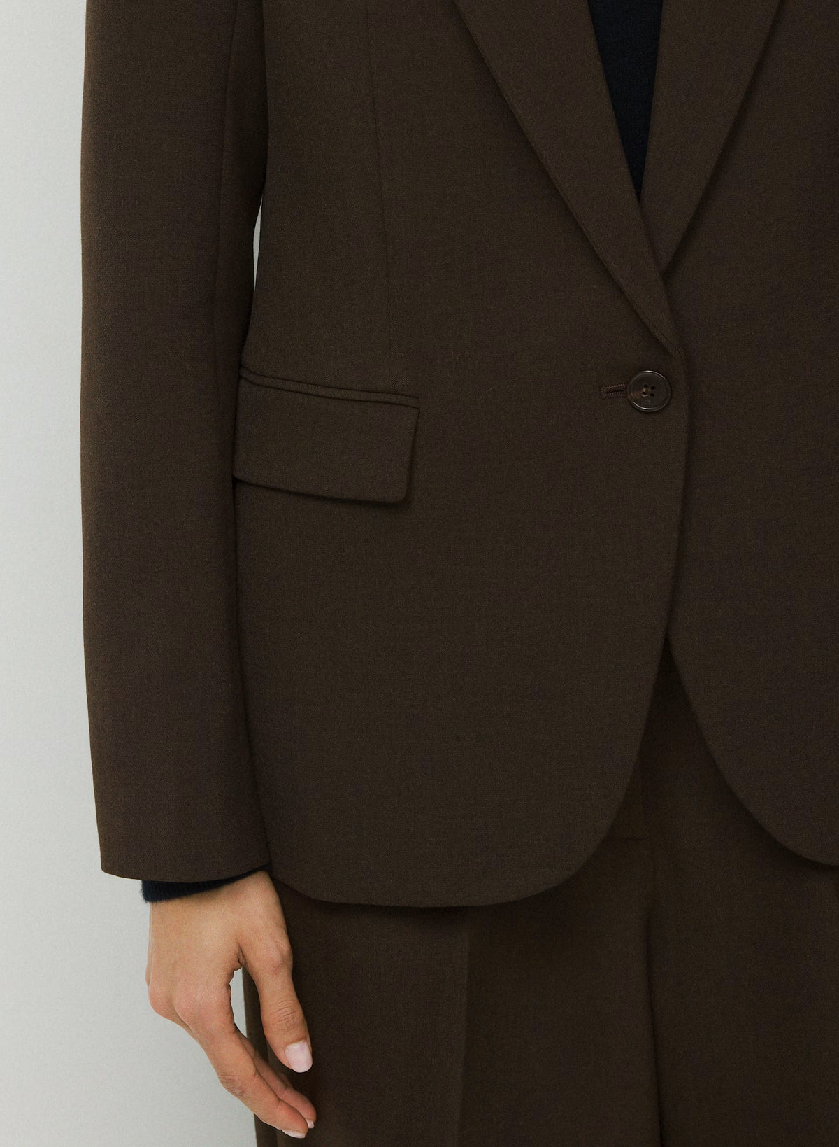 Single-Breasted Stretch Blazer - Check