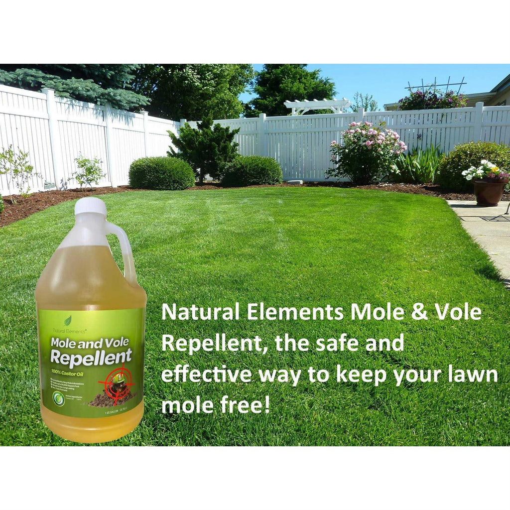 Natural Elements Mole And Vole Repellent - 100% Castor Oil, 1 Gallon